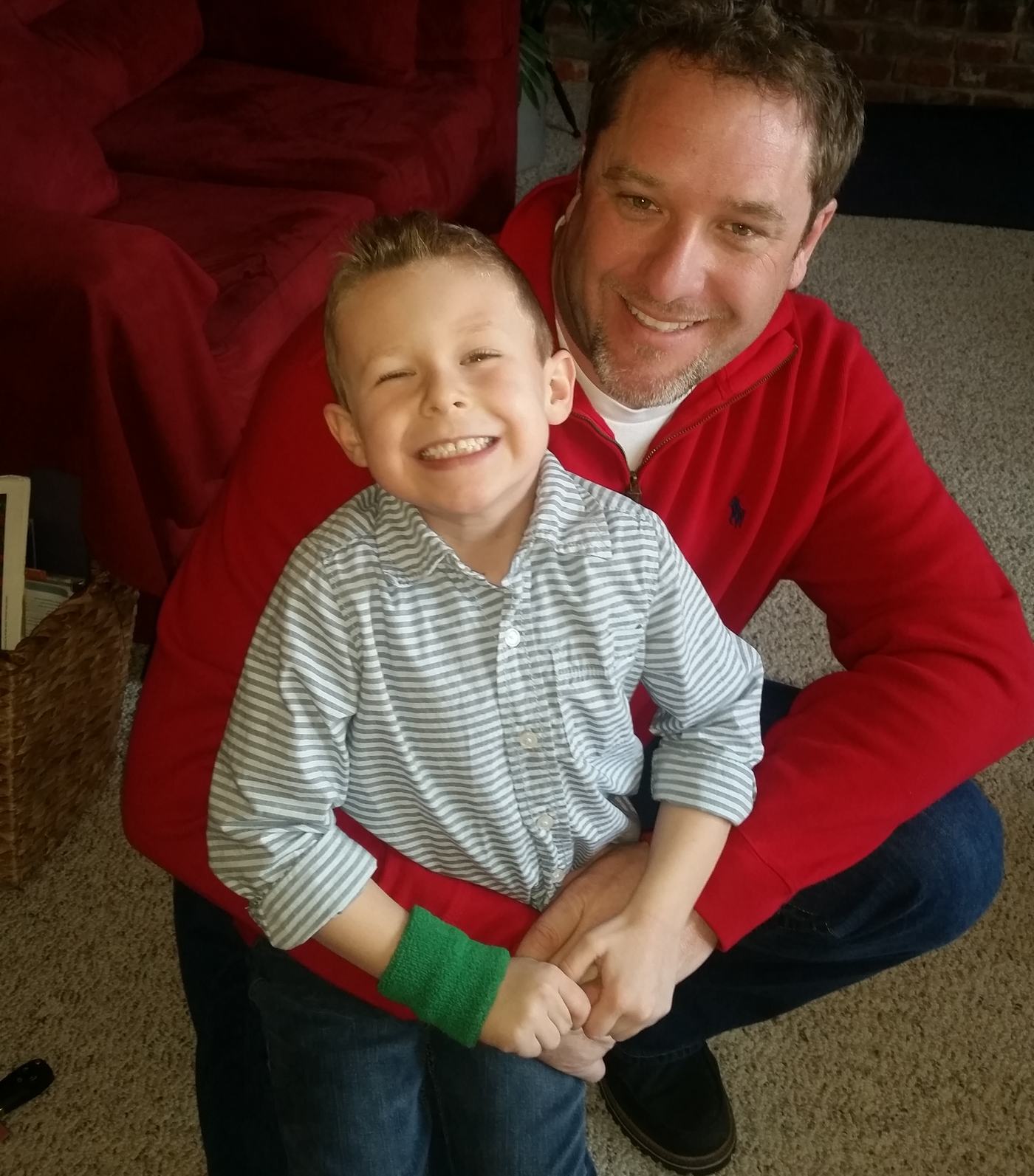 Andy Eberz and his son